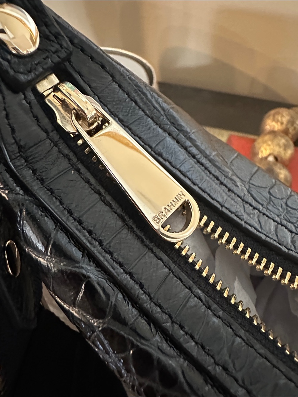 Brahmin Percy Crossbody Bag, Black Alden Road - Picture 6 of 11